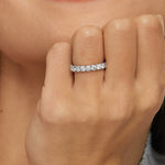 French Pavé Eternity Diamond Ring (2 ct. tw.) Platinum Eternity Band
