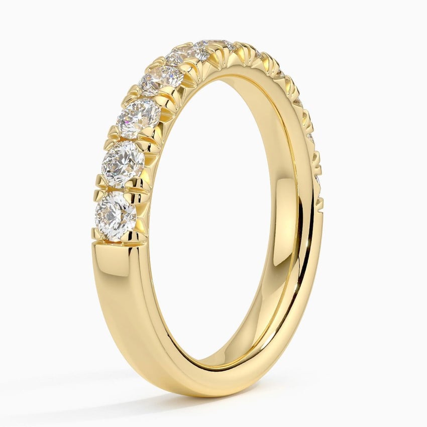 Ellora Half Coverage Diamond Ring (7/8 ct. tw.) Yellow Gold 18k Wedding Band