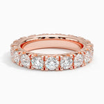 French Pavé Eternity Diamond Ring (3 ct. tw.) Rose Gold 18k Eternity Band
