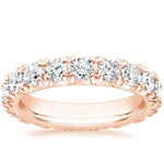 French Pavé Eternity Diamond Ring (3 ct. tw.) Rose Gold 18k Eternity Band