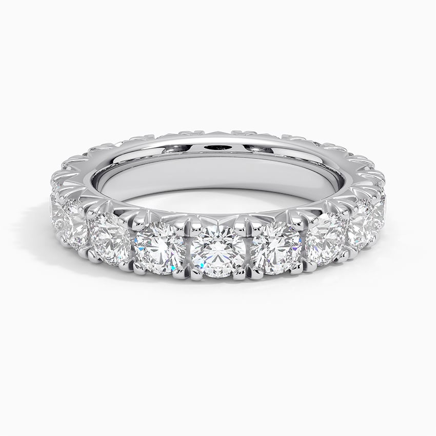 French Pavé Eternity Diamond Ring (3 ct. tw.) Platinum Eternity Band