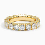 French Pavé Eternity Diamond Ring (3 ct. tw.) Yellow Gold 18k Eternity Band