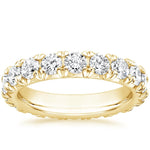 French Pavé Eternity Diamond Ring (3 ct. tw.) Yellow Gold 18k Eternity Band