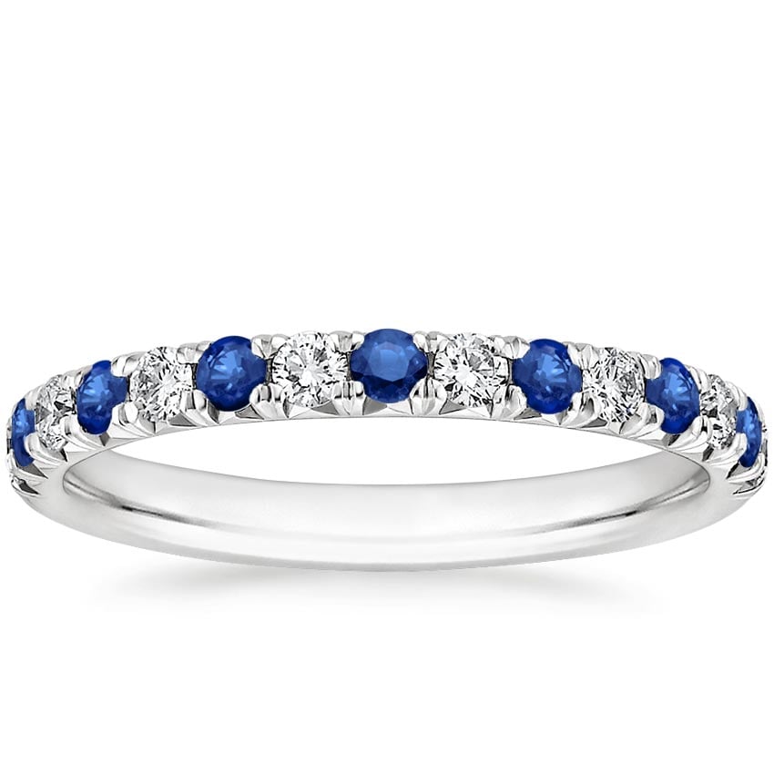 Sienna Sapphire and Diamond Ring (1/5 ct. tw.) Platinum Wedding Band
