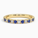 Sienna Sapphire and Diamond Ring (1/5 ct. tw.) Yellow Gold 18k Wedding Band