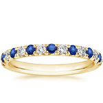 Sienna Sapphire and Diamond Ring (1/5 ct. tw.) Yellow Gold 18k Wedding Band