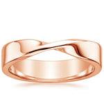 Mobius 5mm Wedding Ring Rose Gold 18k Wedding Band