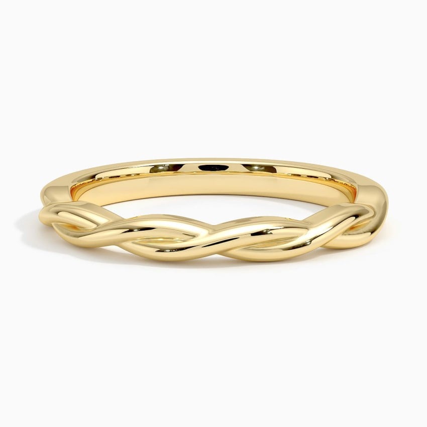 Twisted Vine Ring Yellow Gold 18k Wedding Band