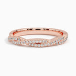 Petite Luxe Twisted Vine Diamond Ring (1/4 ct. tw.) Rose Gold 18k Wedding Band