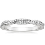 Petite Luxe Twisted Vine Diamond Ring (1/4 ct. tw.) Platinum Wedding Band