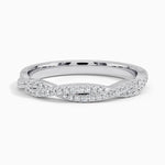 Petite Luxe Twisted Vine Diamond Ring (1/4 ct. tw.) Platinum Wedding Band