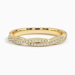 Petite Luxe Twisted Vine Diamond Ring (1/4 ct. tw.) Yellow Gold 18k Wedding Band