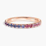 Lilac Ombre Ring Rose Gold 18k Wedding Band