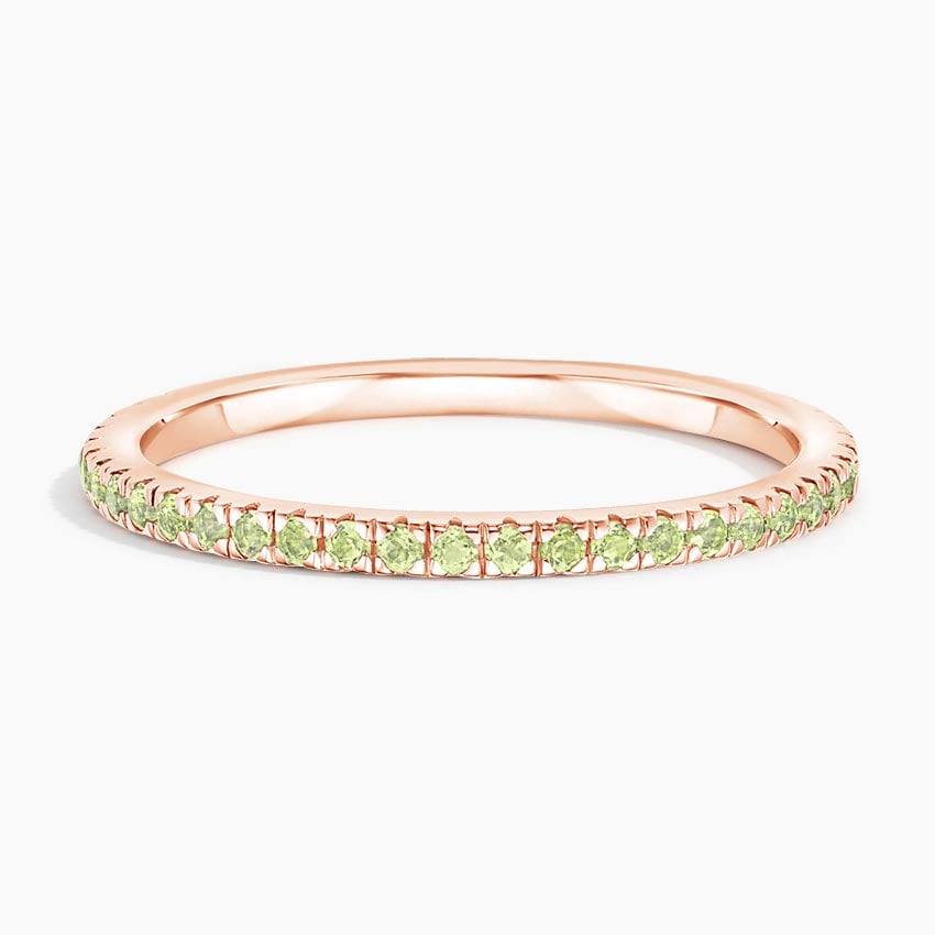 Luxe Ballad Peridot Ring Rose Gold 18k Wedding Band