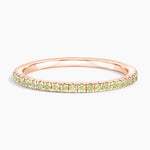 Luxe Ballad Peridot Ring Rose Gold 18k Wedding Band