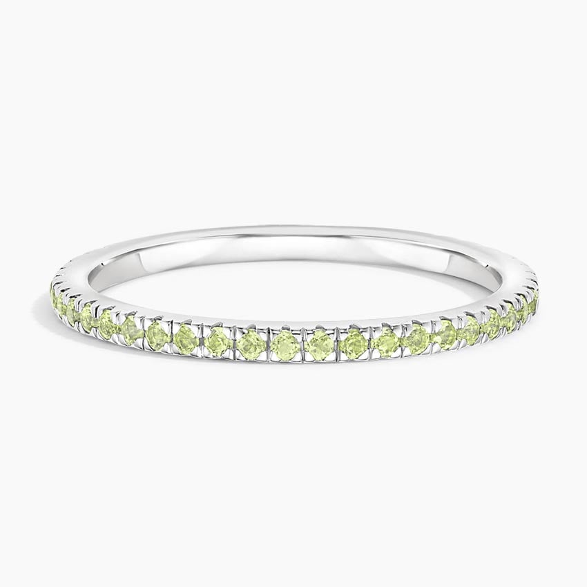 Luxe Ballad Peridot Ring Platinum Wedding Band