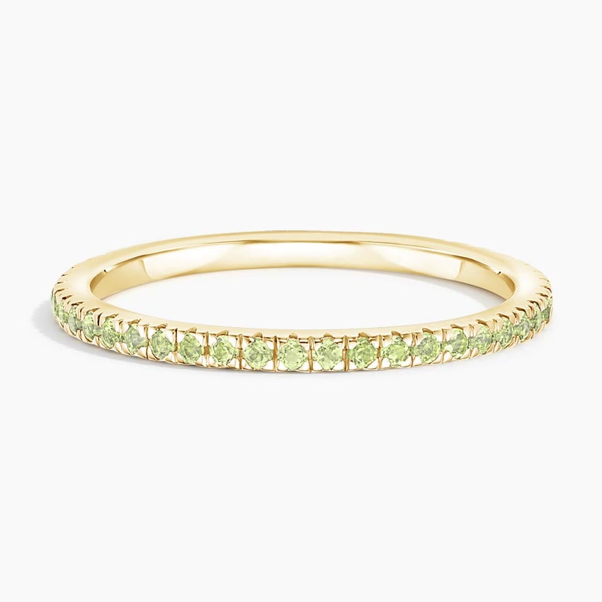 Luxe Ballad Peridot Ring Yellow Gold 18k Wedding Band