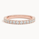 Shared Double Prong Diamond Ring (1/2 ct. tw.) Rose Gold 18k Wedding Band