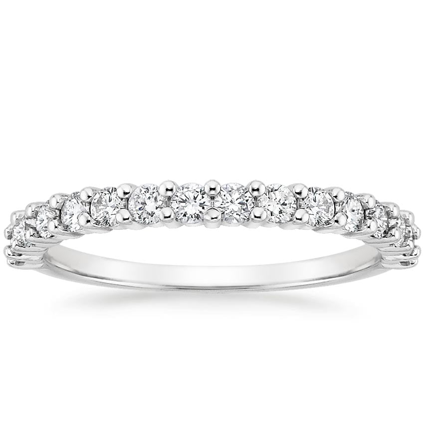 Shared Double Prong Diamond Ring (1/2 ct. tw.) Platinum Wedding Band