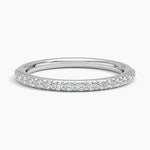 Petite Shared Prong Half Coverage Diamond Ring (1/4 ct. tw.) Platinum Wedding Band