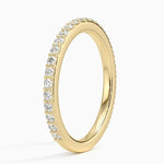 Petite Shared Prong Three-Quarter Coverage Diamond Ring (3/8 ct. tw.) Yellow Gold 18k Wedding Band
