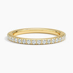 Petite Shared Prong Three-Quarter Coverage Diamond Ring (3/8 ct. tw.) Yellow Gold 18k Wedding Band