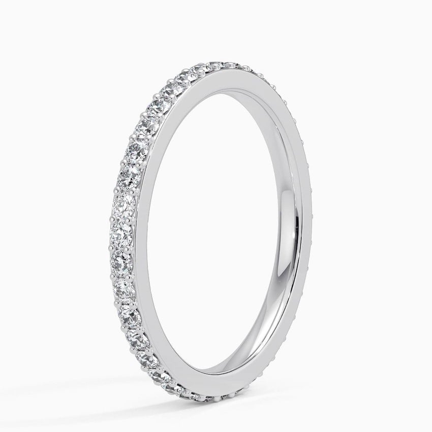 Petite Shared Prong Eternity Diamond Ring (1/2 ct. tw.) Platinum Eternity Band