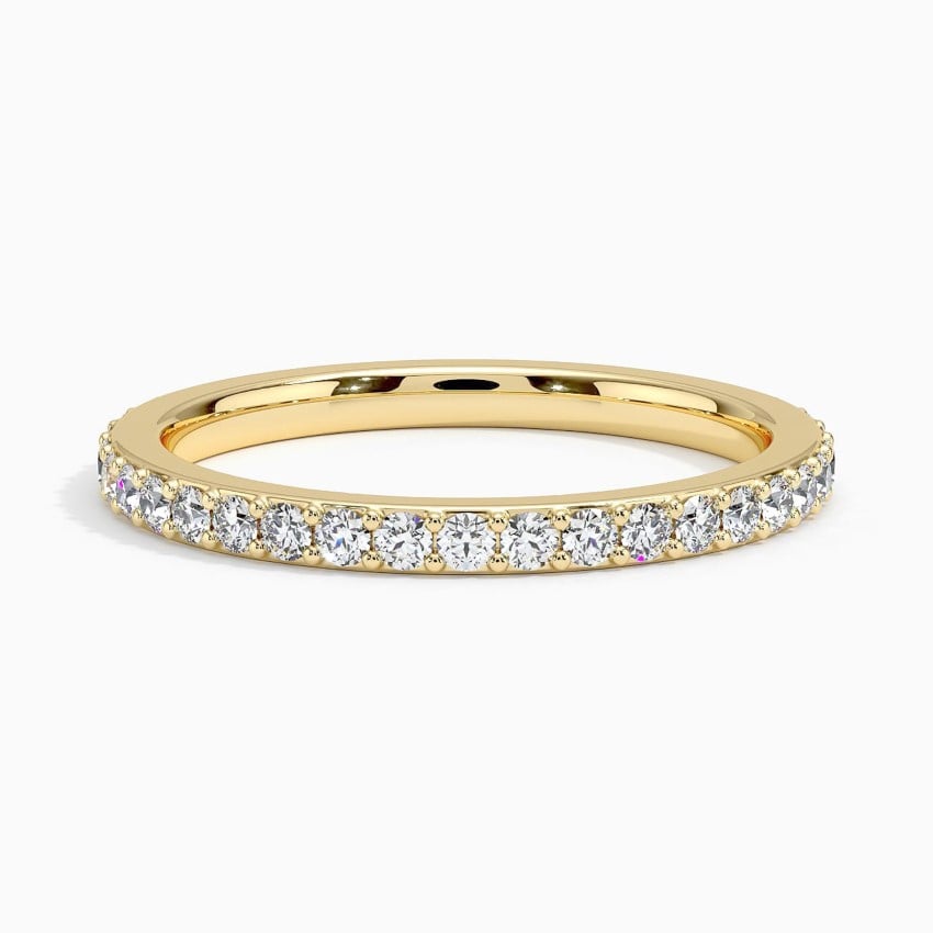 Petite Shared Prong Eternity Diamond Ring (1/2 ct. tw.) Yellow Gold 18k Eternity Band
