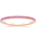 Luxe Ballad Pink Sapphire Ring Rose Gold 18k Wedding Band