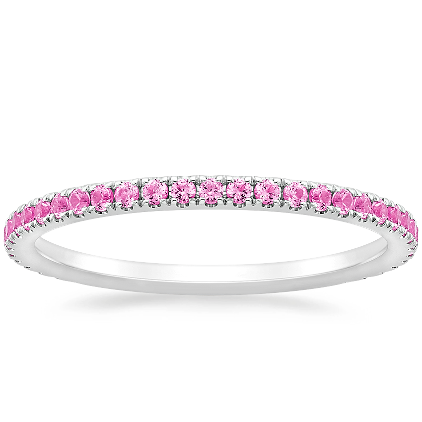 Luxe Ballad Pink Sapphire Ring Platinum Wedding Band
