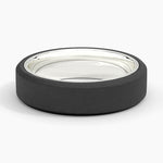 Jett Black 6mm Wedding Ring White Gold 18k Wedding Band