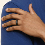 Jett Black 6mm Wedding Ring Yellow Gold 18k Wedding Band
