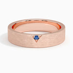 Andreas Sapphire 5mm Wedding Ring Rose Gold 18k Wedding Band