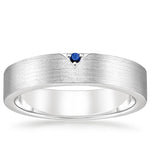 Andreas Sapphire 5mm Wedding Ring Platinum Wedding Band