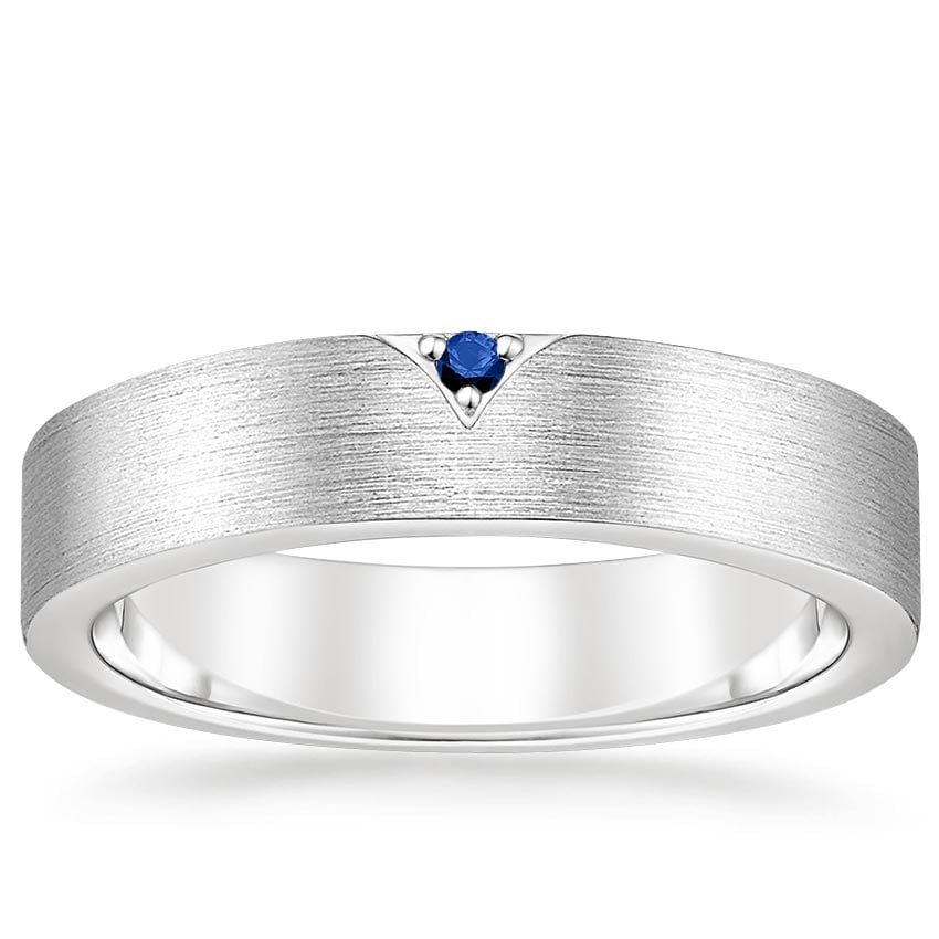 Andreas Sapphire 5mm Wedding Ring Platinum Wedding Band