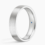 Hidden Lotus Sapphire 5mm Wedding Ring Platinum Wedding Band