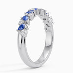 Olivetta Sapphire and Diamond Ring Platinum Wedding Band
