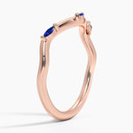 Willow Contour Sapphire Ring Rose Gold 18k Wedding Band