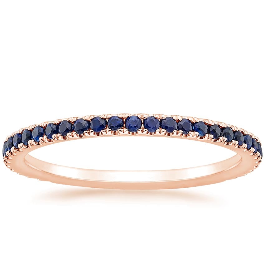 Luxe Ballad Sapphire Ring Rose Gold 18k Wedding Band