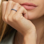 Monaco Sapphire Ring Platinum Wedding Band