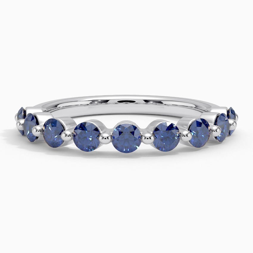 Monaco Sapphire Ring Platinum Wedding Band