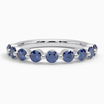 Monaco Sapphire Ring Platinum Wedding Band