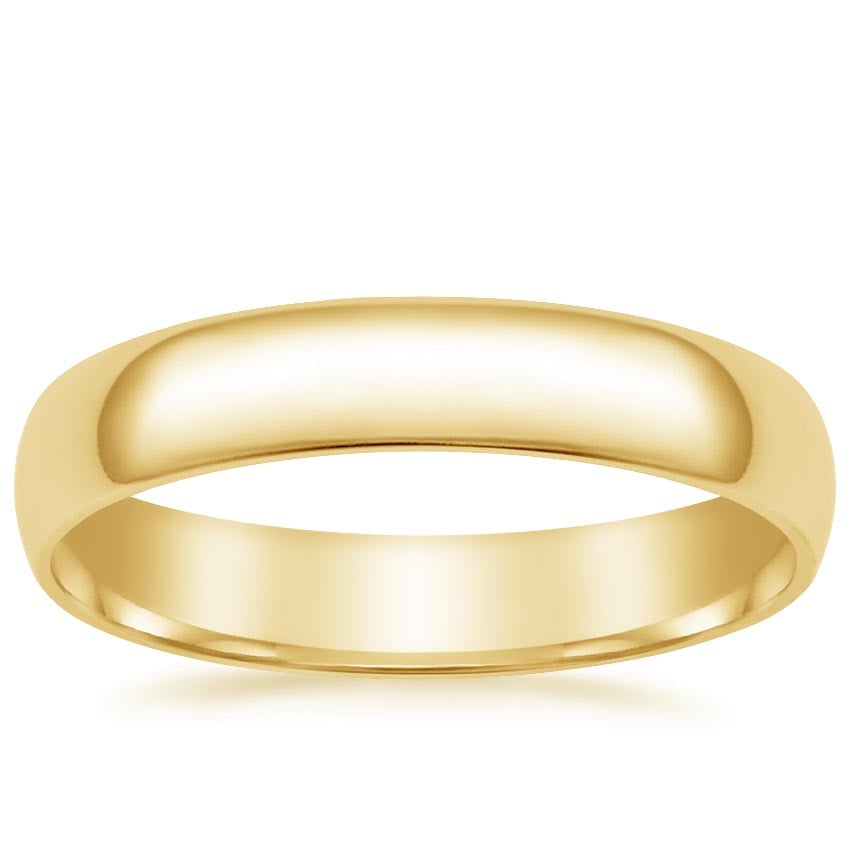 Slim Profile 4mm Wedding Ring Yellow Gold 18k Wedding Band
