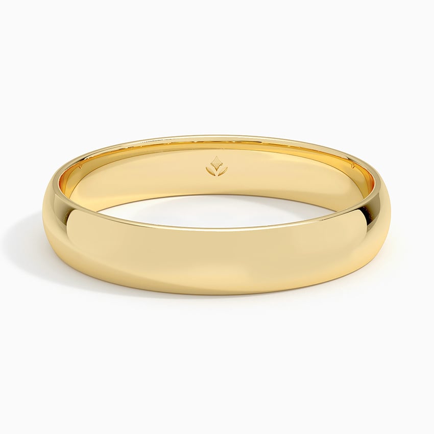 Slim Profile 4mm Wedding Ring Yellow Gold 18k Wedding Band