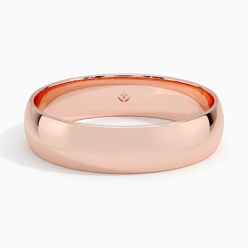 Slim Profile 5mm Wedding Ring Rose Gold 18k Wedding Band