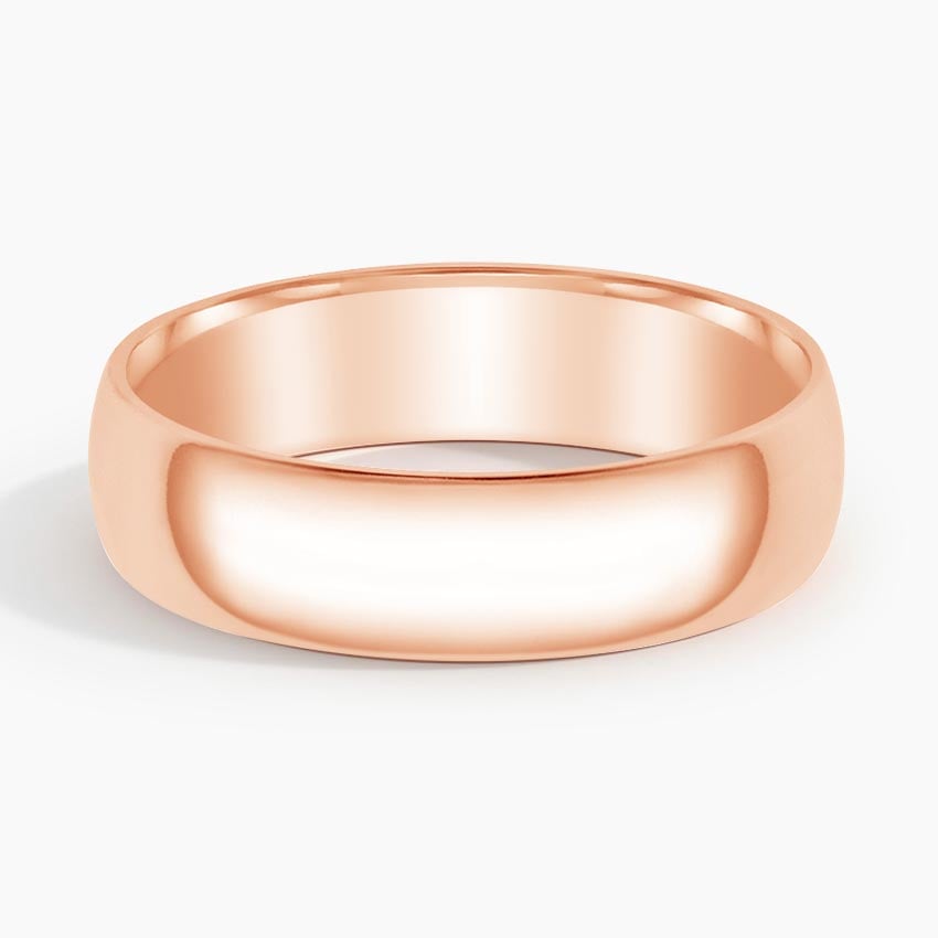 Slim Profile 6mm Wedding Ring Rose Gold 18k Wedding Band