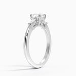 Symphony Tapered Baguette Three Stone Diamond Ring (1/5 ct. tw.) Platinum Cushion Engagement Ring