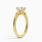 Symphony Tapered Baguette Three Stone Diamond Ring (1/5 ct. tw.) Yellow Gold 18k Round Engagement Ring