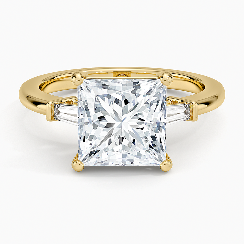 Symphony Tapered Baguette Three Stone Diamond Ring (1/5 ct. tw.) Yellow Gold 18k Princess Engagement Ring