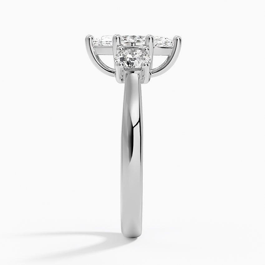 Petite Three Stone Trellis Diamond Ring (1/3 ct. tw.) Platinum Marquise Engagement Ring